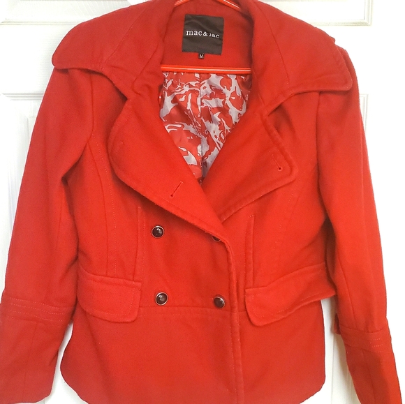 Red Pleated Coat - Picture 2 of 2